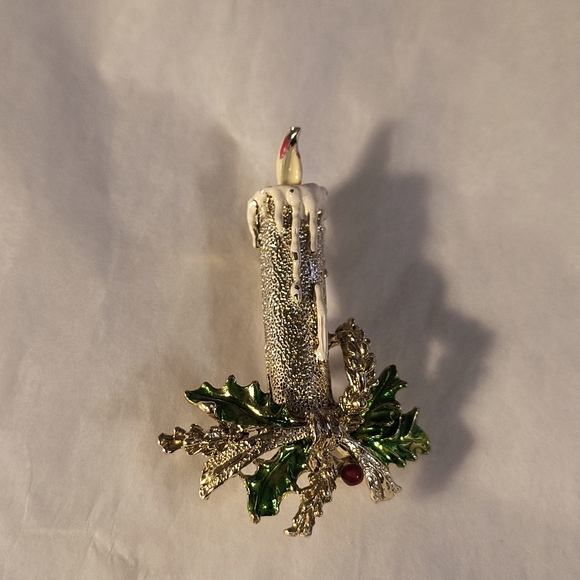 Vintage set of 3 signed Jerry's Christmas holiday pin brooches - Picture 3 of 7